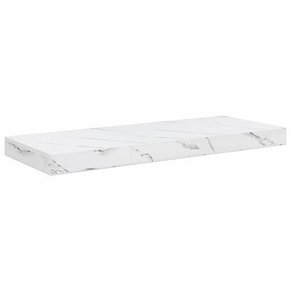 Wall Shelf 4 pcs White Marble 60 x 23 x 4 cm Engineered Wood