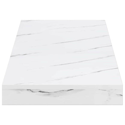 Wall Shelf 4 pcs White Marble 60 x 23 x 4 cm Engineered Wood
