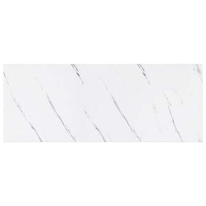 Wall Shelf 4 pcs White Marble 60 x 23 x 4 cm Engineered Wood
