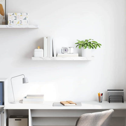 Wall Shelf Wall-Mounted White Marble 80 x 23.5 x 3.8 cm