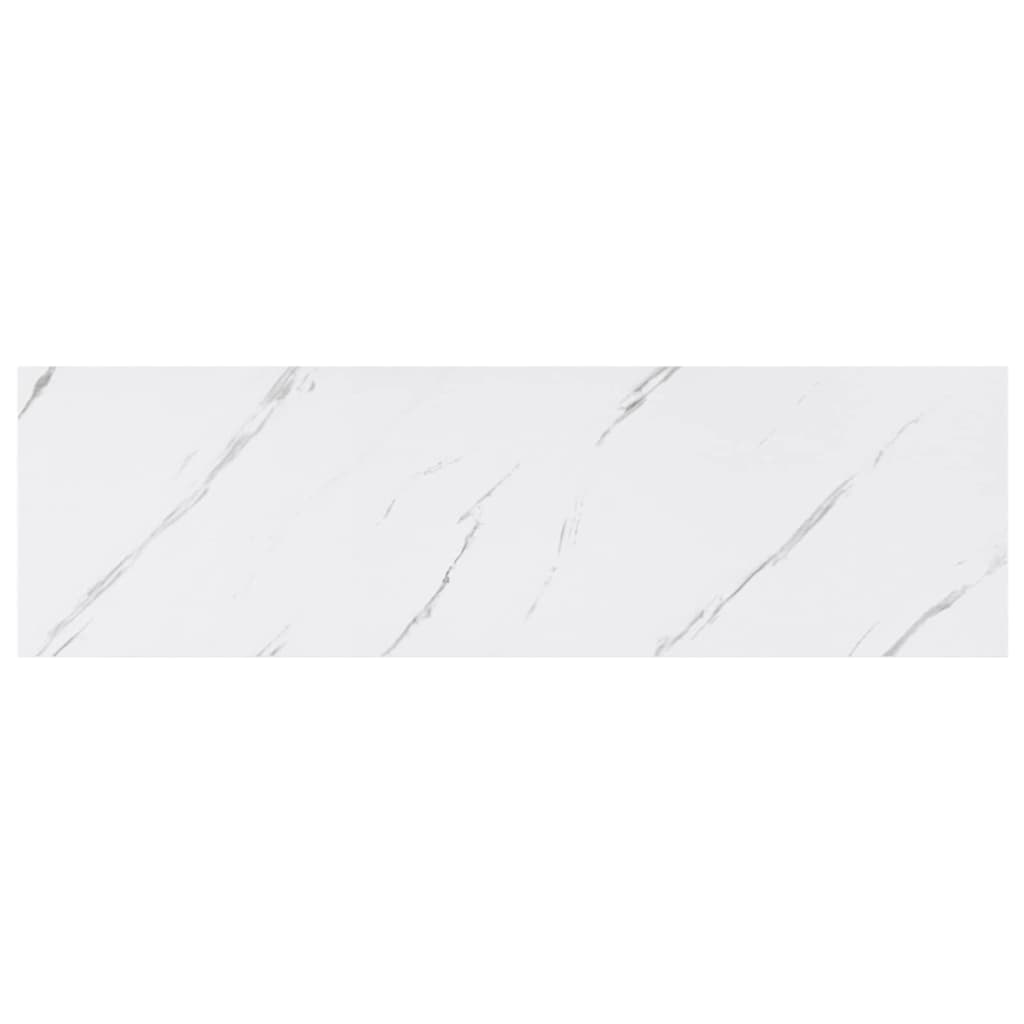 Wall Shelf 2 pcs White Marble 80 x 23.5 x 4 cm Engineered Wood