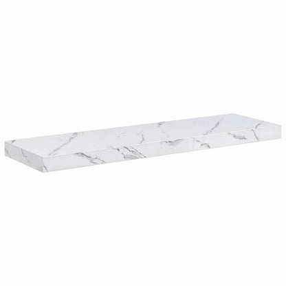 Wall Shelf 4 pcs White Marble 80 x 23.5 x 4 cm Engineered Wood