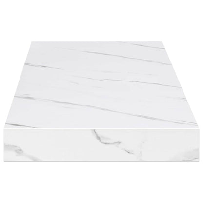 Wall Shelf 4 pcs White Marble 80 x 23.5 x 4 cm Engineered Wood