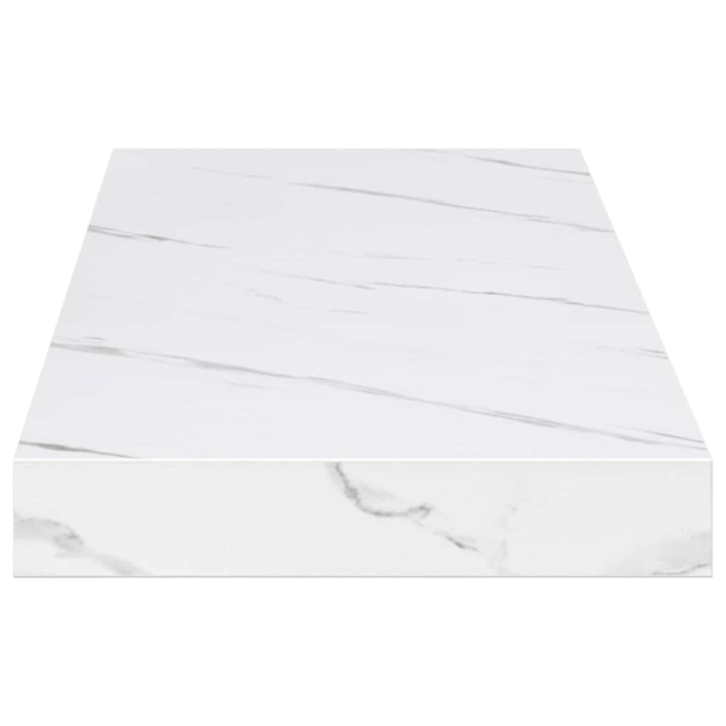 Wall Shelf 4 pcs White Marble 80 x 23.5 x 4 cm Engineered Wood
