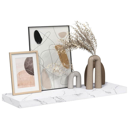 Wall Shelf Wall-Mounted White Marble 90 x 23.5 x 3.8 cm