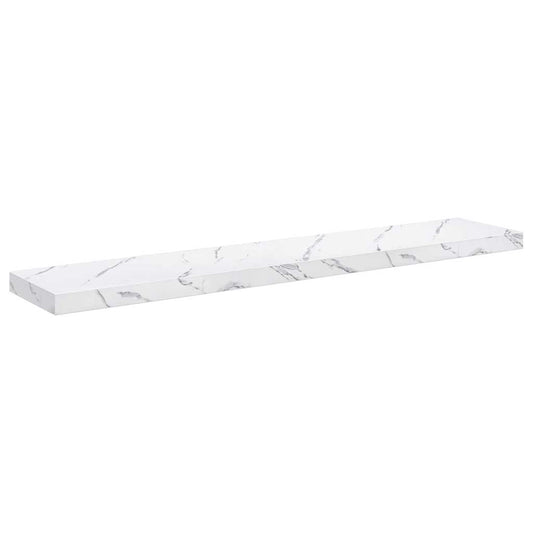 Wall Shelf Wall-Mounted White Marble 120 x 23.5 x 3.8 cm