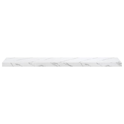 Wall Shelf 2 pcs White Marble 120 x 23.5 x 4 cm Engineered Wood