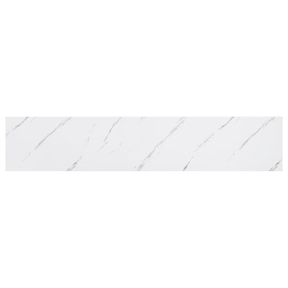 Wall Shelf 2 pcs White Marble 120 x 23.5 x 4 cm Engineered Wood