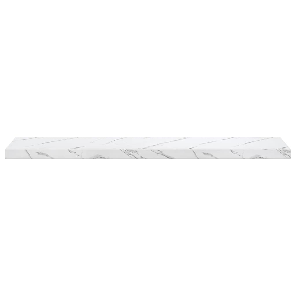 Wall Shelf 4 pcs White Marble 120 x 23.5 x 4 cm Engineered Wood