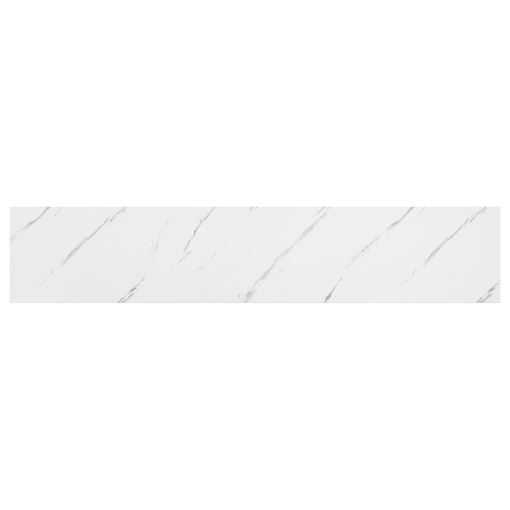 Wall Shelf 4 pcs White Marble 120 x 23.5 x 4 cm Engineered Wood