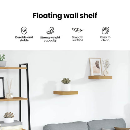 Wall Shelf Wall-mounted Beige 23 x 23.5 x 4 cm Engineered Wood