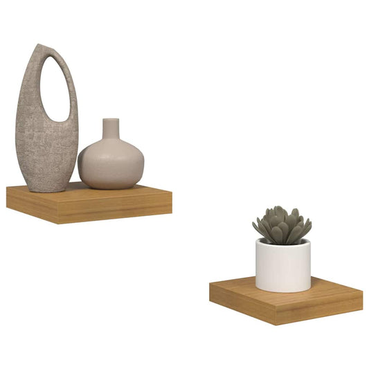 Wall Shelf 2 pcs Beige 23 x 23.5 x 4 cm Engineered Wood