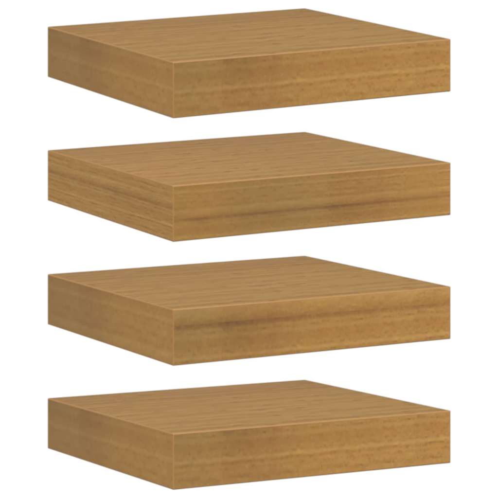 Wall Shelf 4 pcs Beige 23 x 23.5 x 4 cm Engineered Wood