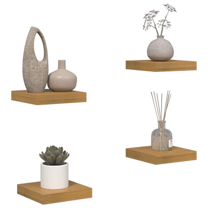 Wall Shelf 4 pcs Beige 23 x 23.5 x 4 cm Engineered Wood