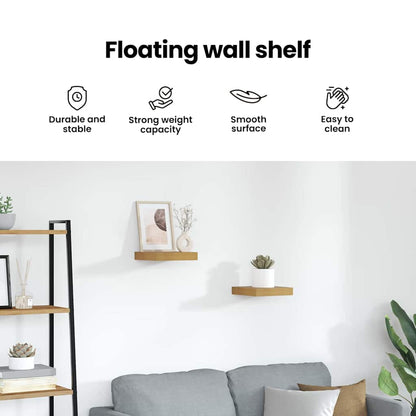 Wall Shelf Wall-mounted Beige 40 x 23.5 x 4 cm Engineered Wood