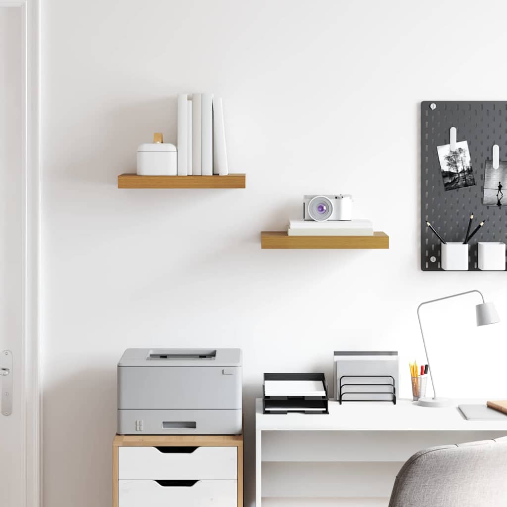 Wall Shelf 2 pcs Beige 40 x 23.5 x 4 cm Engineered Wood