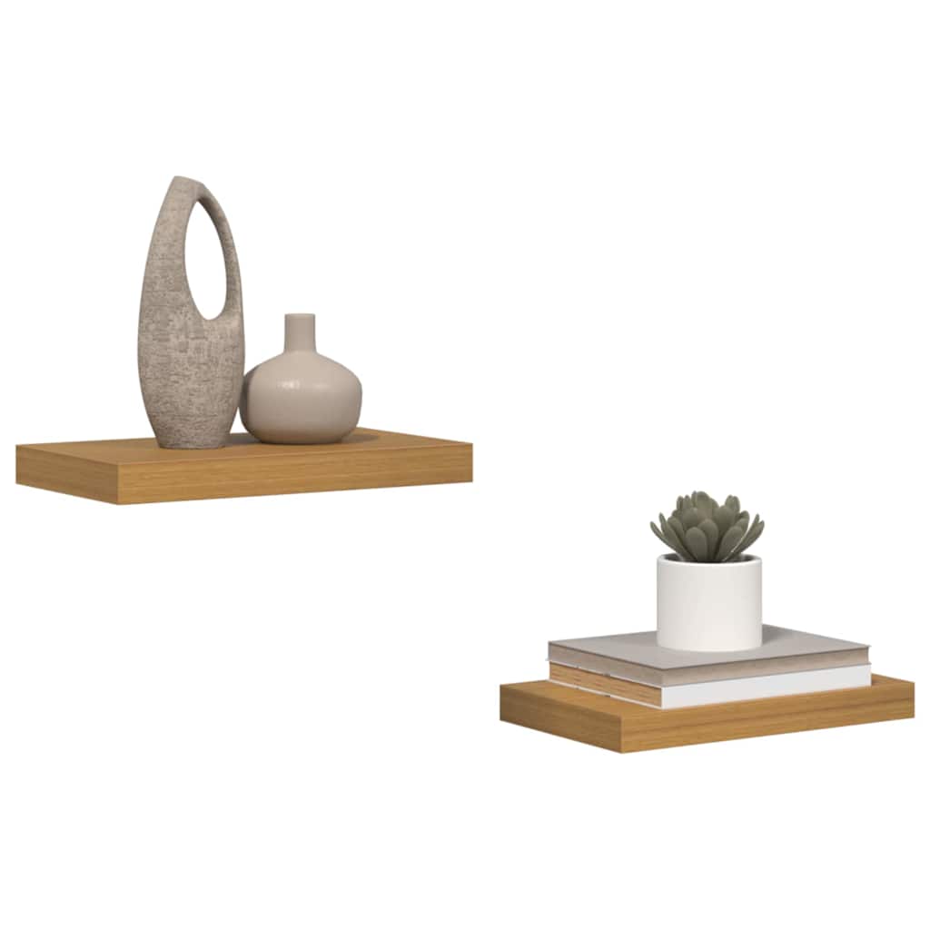 Wall Shelf 2 pcs Beige 40 x 23.5 x 4 cm Engineered Wood
