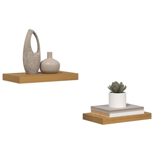 Wall Shelf 2 pcs Beige 40 x 23.5 x 4 cm Engineered Wood
