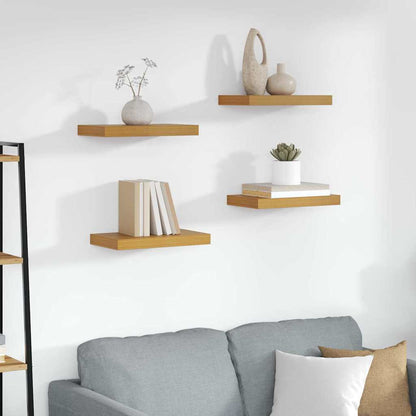 Wall Shelf 4 pcs Beige 40 x 23.5 x 4 cm Engineered Wood