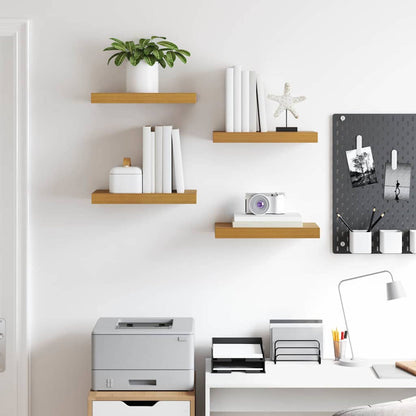 Wall Shelf 4 pcs Beige 40 x 23.5 x 4 cm Engineered Wood