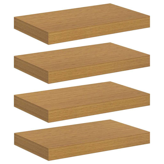 Wall Shelf 4 pcs Beige 40 x 23.5 x 4 cm Engineered Wood