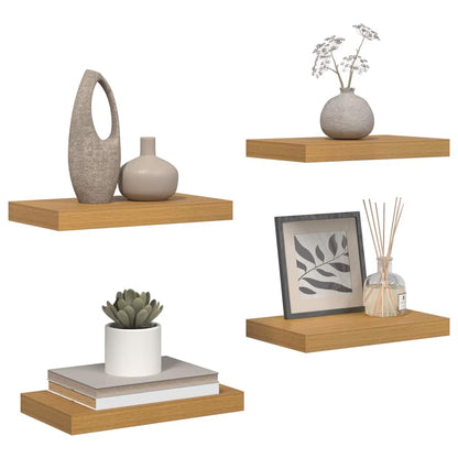 Wall Shelf 4 pcs Beige 40 x 23.5 x 4 cm Engineered Wood