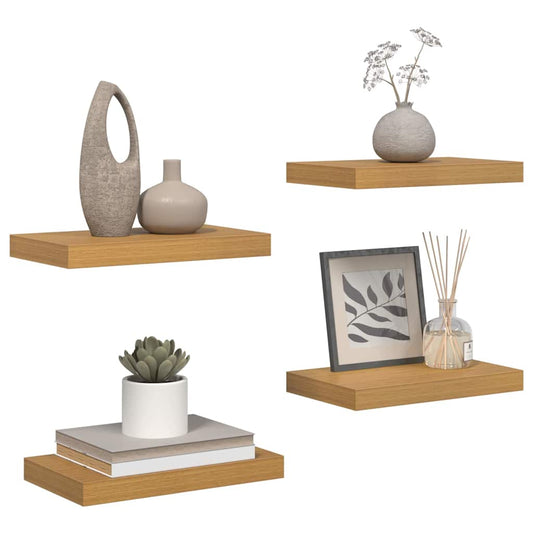 Wall Shelf 4 pcs Beige 40 x 23.5 x 4 cm Engineered Wood