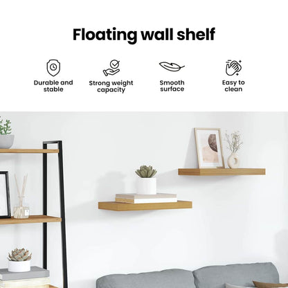 Wall Shelf Wall-mounted Beige 50 x 23 x 4 cm Engineered Wood