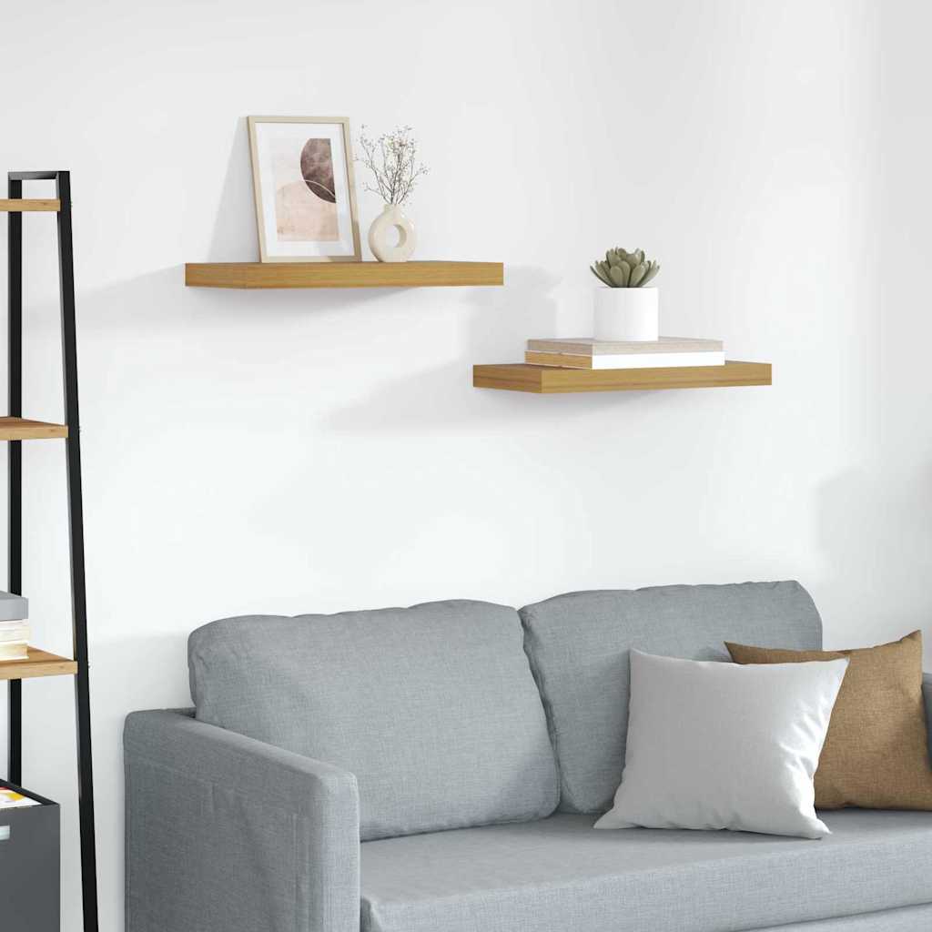 Wall Shelf 2 pcs Beige 50 x 23 x 4 cm Engineered Wood