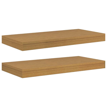 Wall Shelf 2 pcs Beige 50 x 23 x 4 cm Engineered Wood