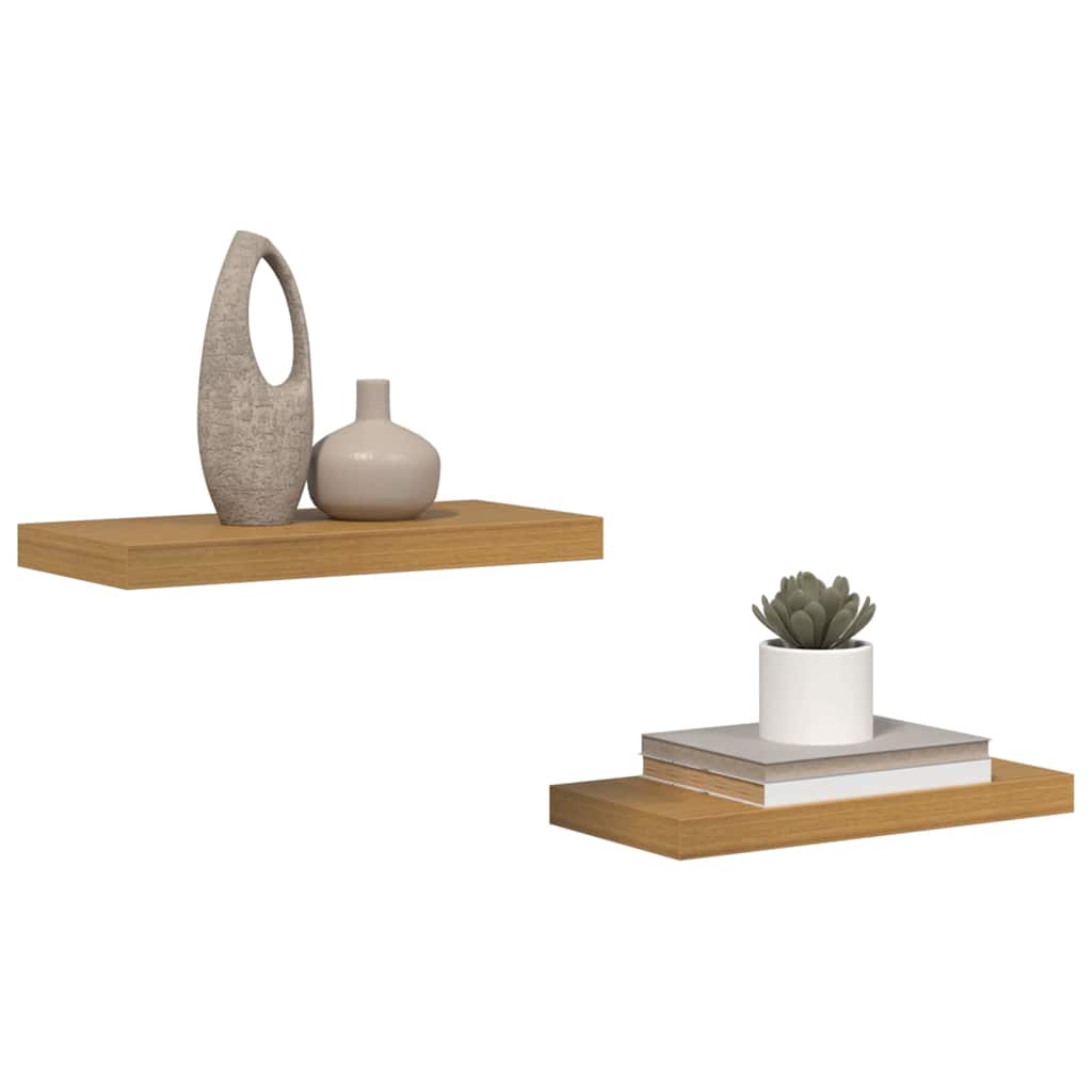 Wall Shelf 2 pcs Beige 50 x 23 x 4 cm Engineered Wood