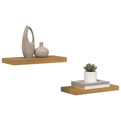 Wall Shelf 2 pcs Beige 50 x 23 x 4 cm Engineered Wood