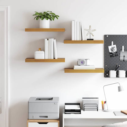 Wall Shelf Wall-Mounted 4 pcs Beige 50 x 23.5 x 4 cm