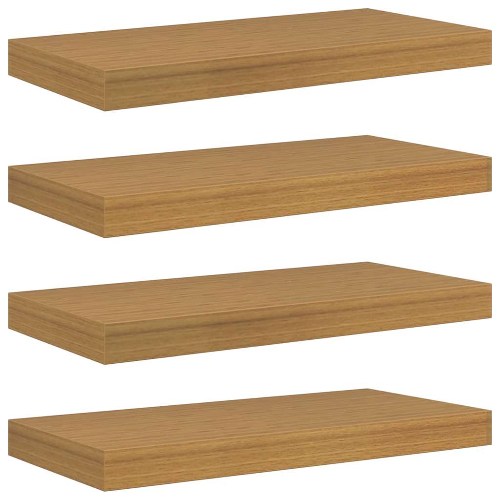 Wall Shelf Wall-Mounted 4 pcs Beige 50 x 23.5 x 4 cm