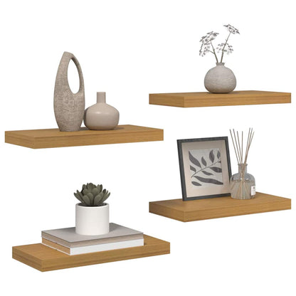 Wall Shelf Wall-Mounted 4 pcs Beige 50 x 23.5 x 4 cm