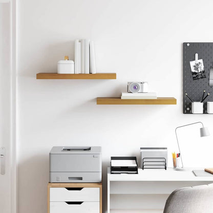 Wall Shelf 2 pcs Beige 60 x 23.5 x 4 cm Engineered Wood