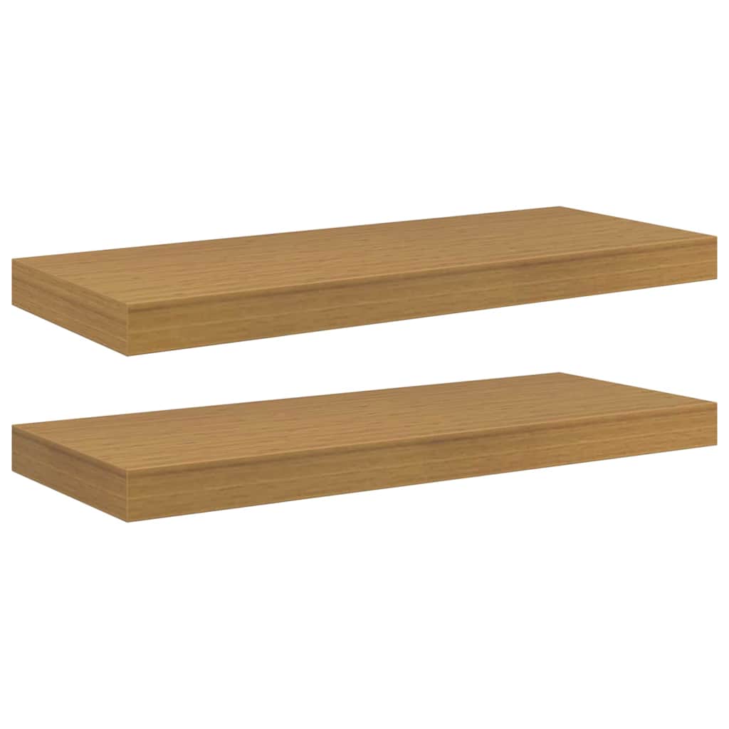 Wall Shelf 2 pcs Beige 60 x 23.5 x 4 cm Engineered Wood