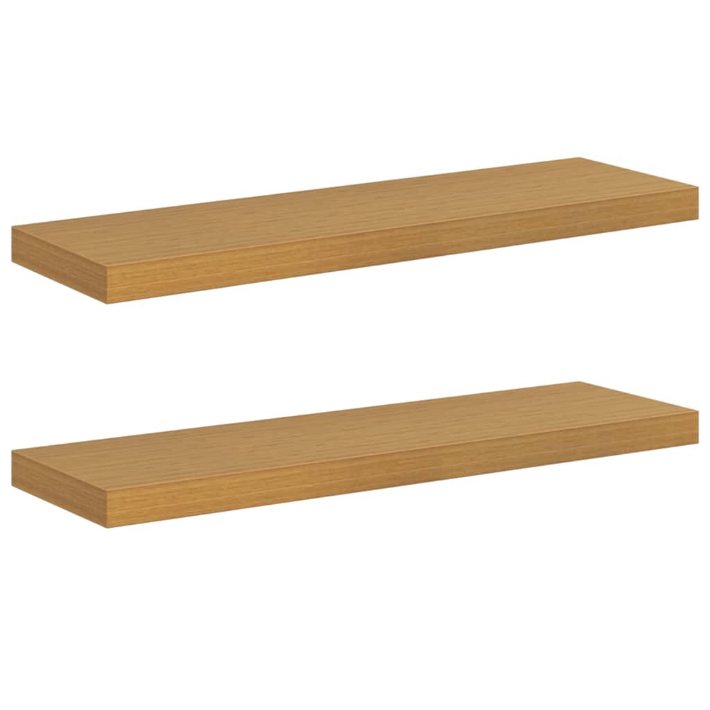 Wall Shelf 2 pcs Beige 80 x 23.5 x 4 cm Engineered Wood