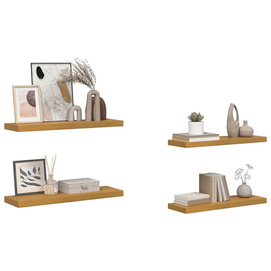 Wall Shelf 4 pcs Beige 80 x 23.5 x 4 cm Engineered Wood