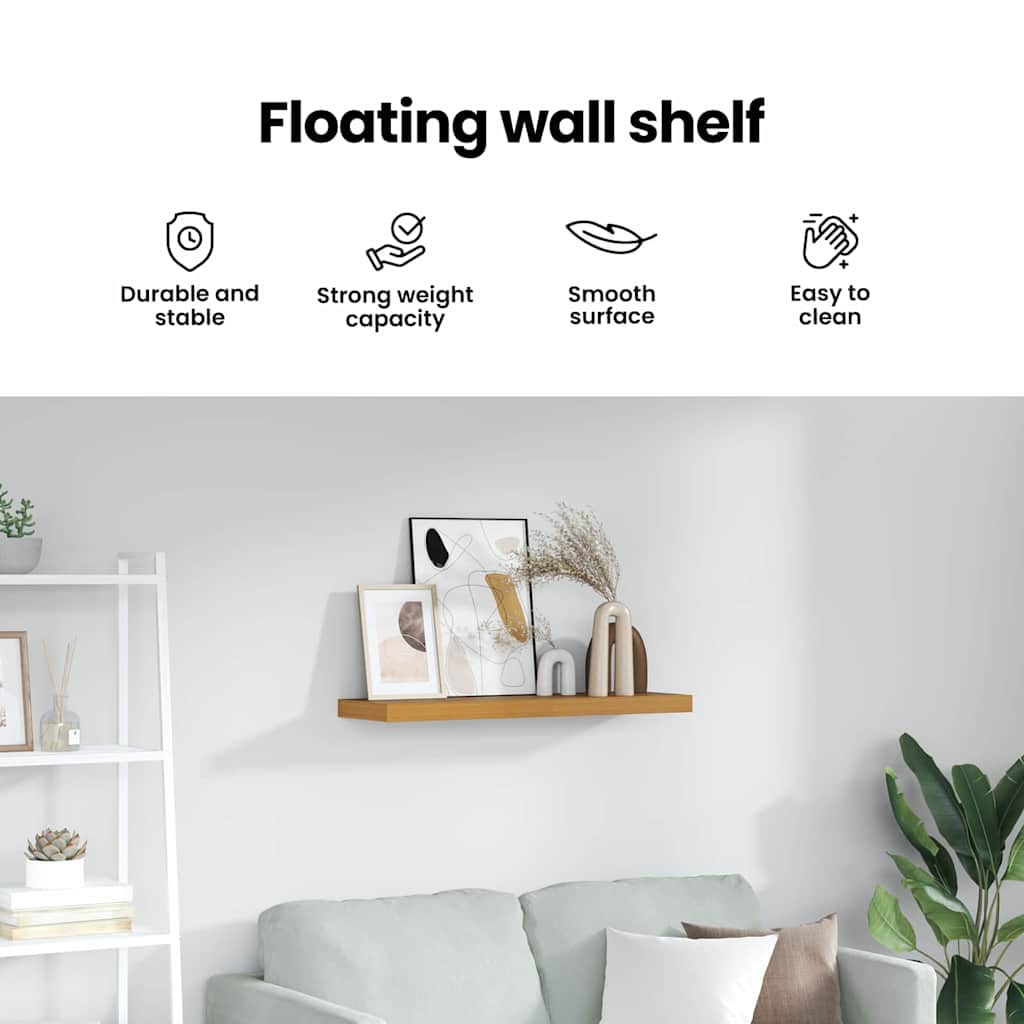 Wall Shelf Wall-mounted Beige 90 x 23.5 x 4 cm Engineered Wood