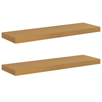 Wall Shelf 2 pcs Beige 90 x 23.5 x 4 cm Engineered Wood