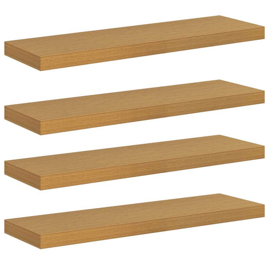 Wall Shelf 4 pcs Beige 90 x 23.5 x 4 cm Engineered Wood