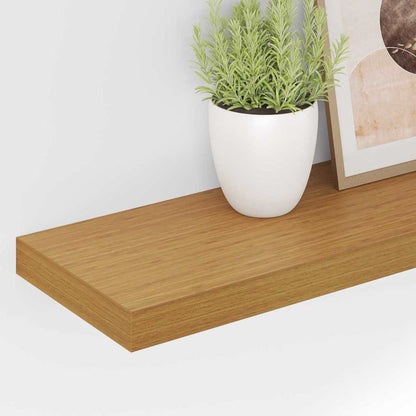 Wall Shelf 2 pcs Beige 120 x 23.5 x 4 cm Engineered Wood