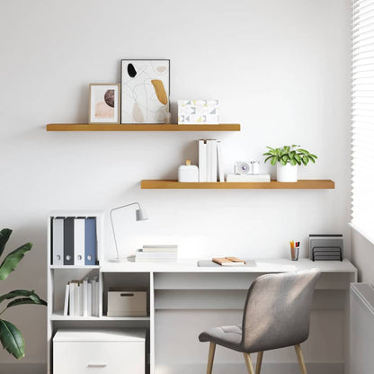 Wall Shelf 2 pcs Beige 120 x 23.5 x 4 cm Engineered Wood