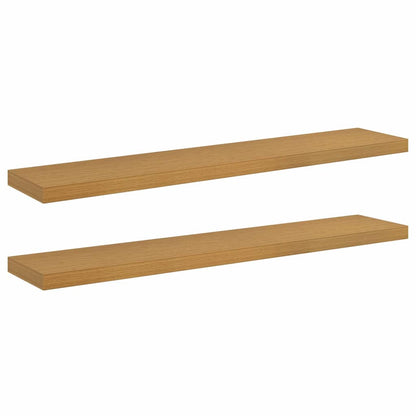 Wall Shelf 2 pcs Beige 120 x 23.5 x 4 cm Engineered Wood