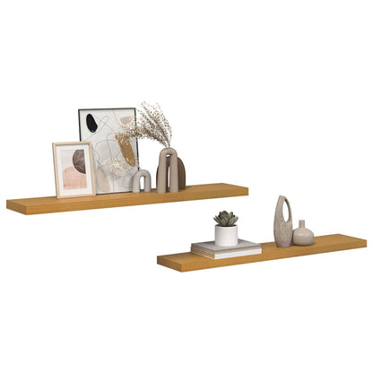 Wall Shelf 2 pcs Beige 120 x 23.5 x 4 cm Engineered Wood