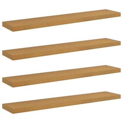 Wall Shelf 4 pcs Beige 120 x 23.5 x 4 cm Engineered Wood