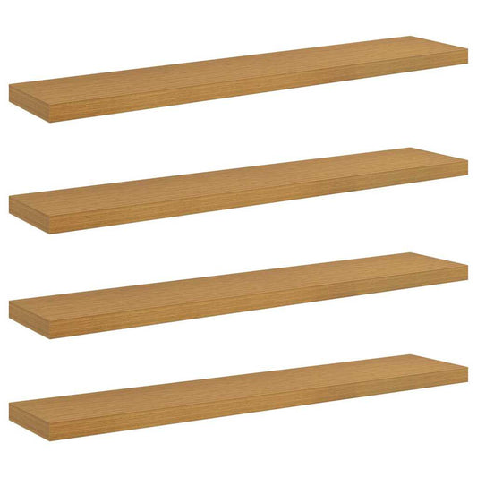 Wall Shelf 4 pcs Beige 120 x 23.5 x 4 cm Engineered Wood