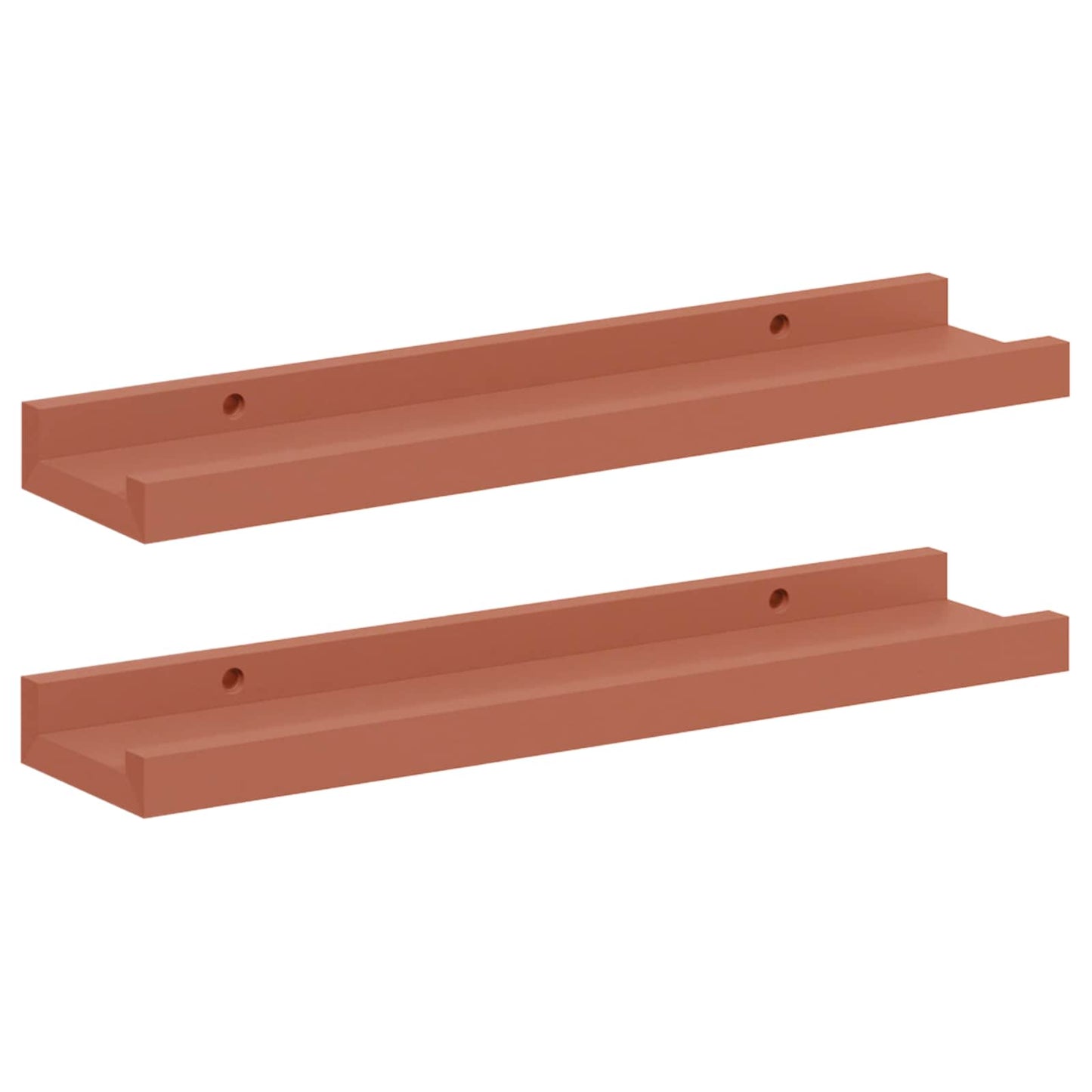 Wall Shelf with Shelf 2 pcs Red 40 x 9 x 3 cm Engineered Wood
