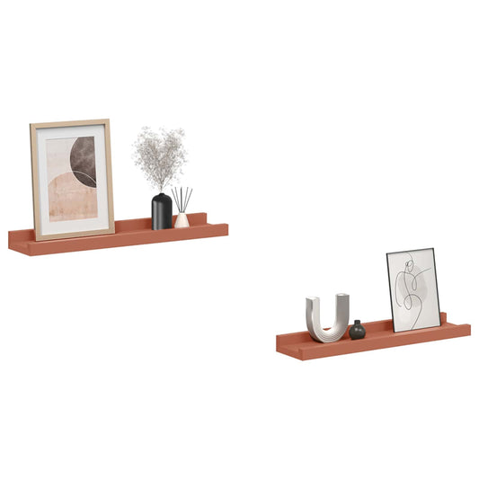 Wall Shelf with Shelf 2 pcs Red 40 x 9 x 3 cm Engineered Wood